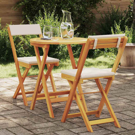 Vidaxl tuin eettafelset 3 st olie naturel massief acaciahout