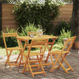 Vidaxl bistroset 5 st olie naturel massief acaciahout