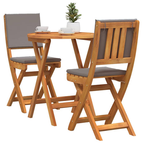 Vidaxl bistroset 3 st olie naturel massief acaciahout