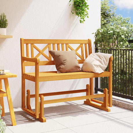 Vidaxl tuin glider bank naturel 110 x 59 x 97 cm massief acaciahout