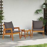 Vidaxl tuinstoel met kussen 2 stuk olie naturel 65 x 59,5 x 72 cm