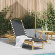 Vidaxl ligstoel met zwart geweven band 55x200x30 cm bamboe