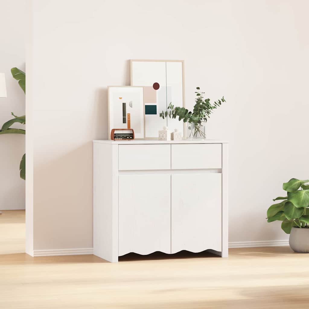 Vidaxl dressoir drammen wit 79 x 43 x 75.5 cm massief grenenhout