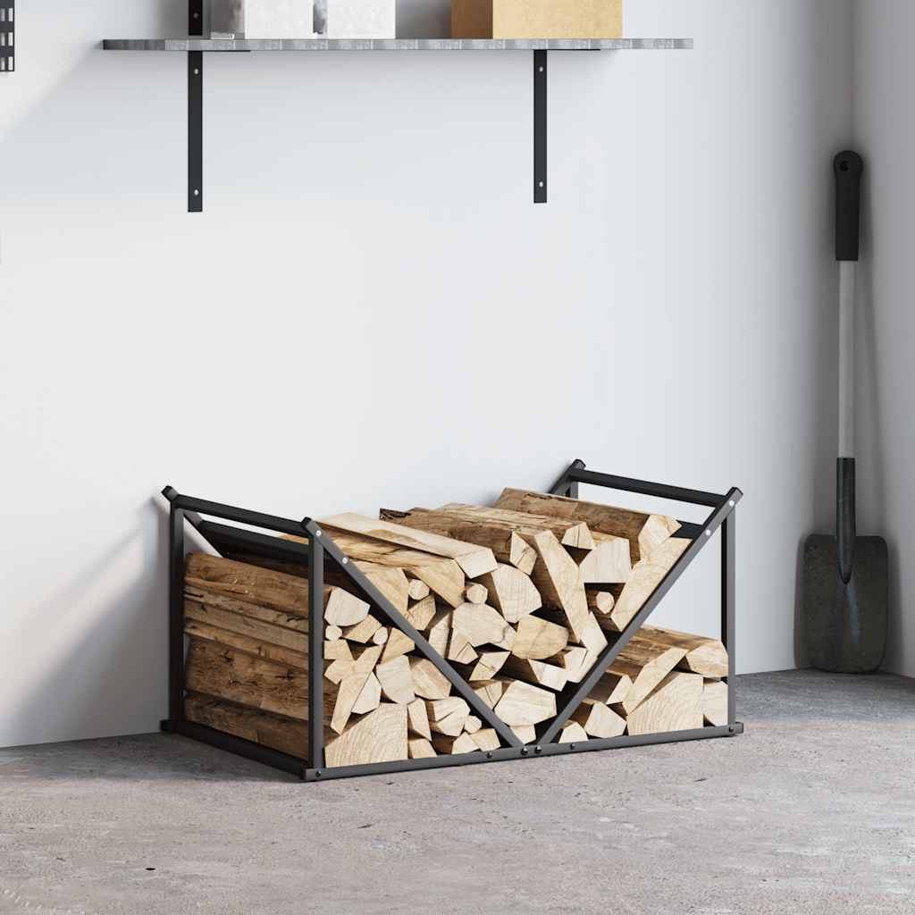 Vidaxl brandhoutrek 70x43x34,5 cm koudgewalst staal zwart