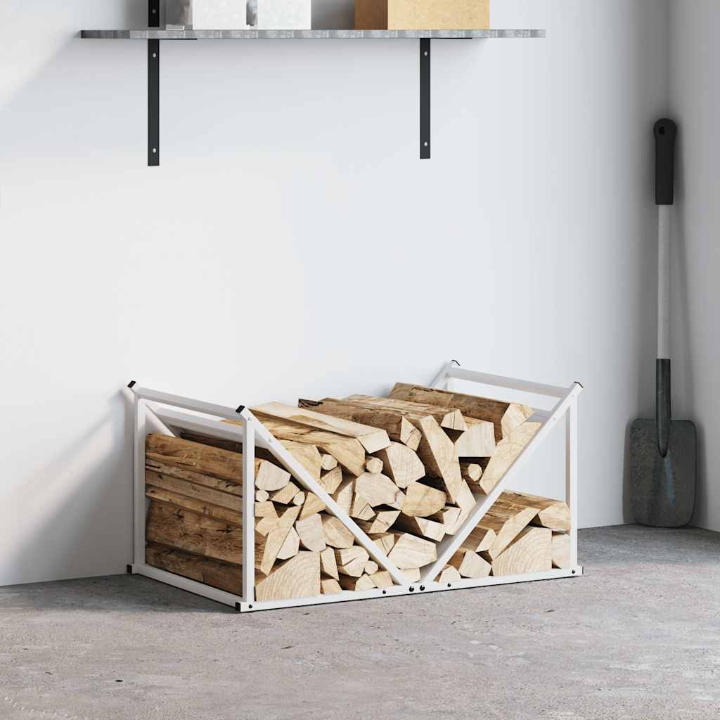 Vidaxl brandhoutrek 70x43x34,5 cm koudgewalst staal wit