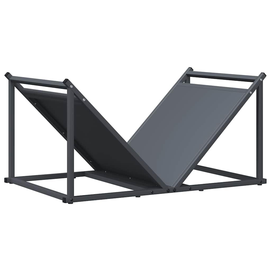 Vidaxl brandhoutrek 70x43x34,5 cm koudgewalst staal antracietkleurig