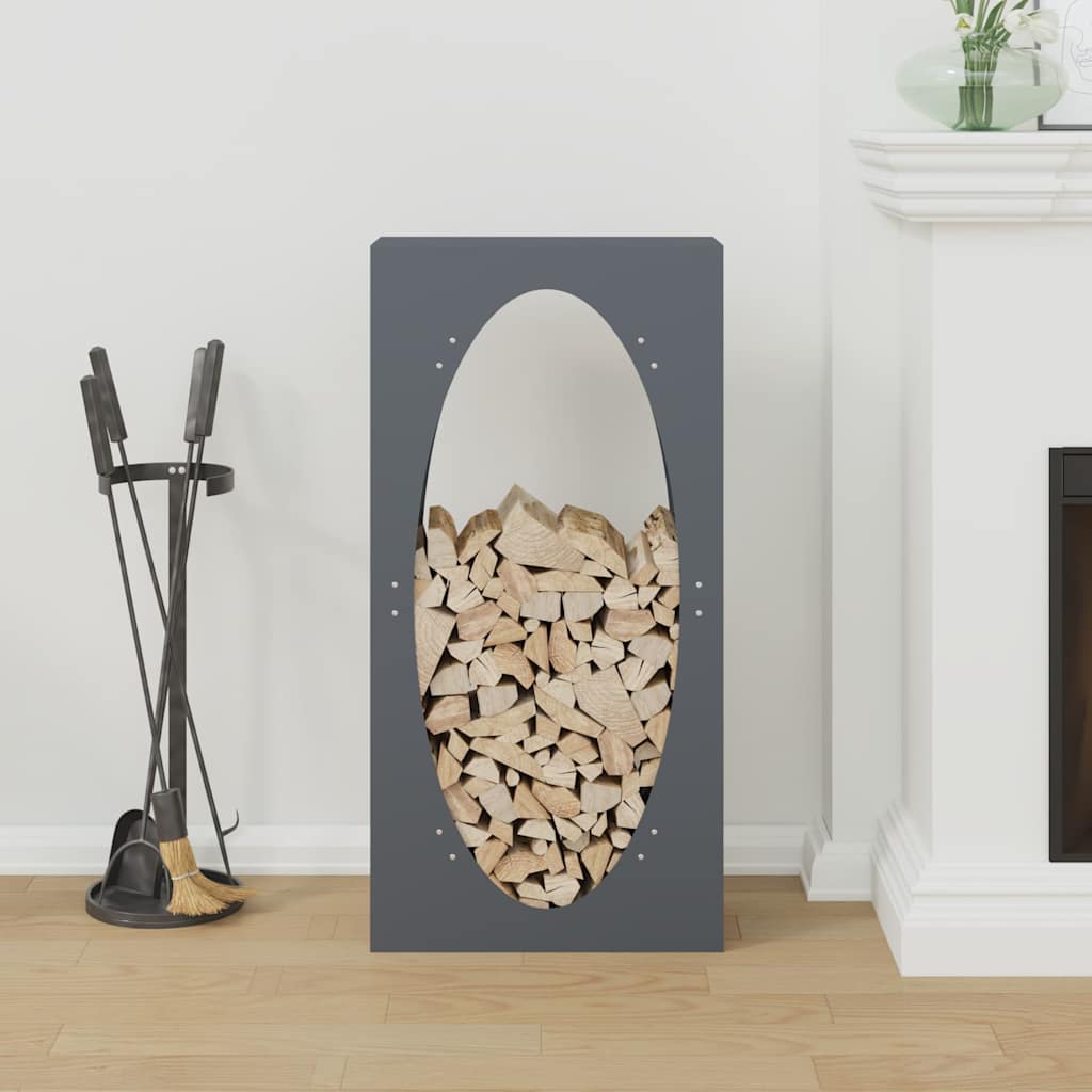 Vidaxl brandhoutrek 50x23x100 cm koudgewalst staal antracietkleurig
