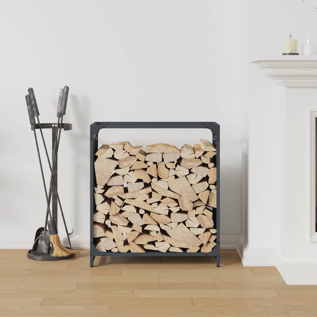 Vidaxl brandhoutrek 60x28x65 cm koudgewalst staal antracietkleurig
