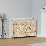 Vidaxl brandhoutrek 90x28x65 cm koudgewalst staal wit