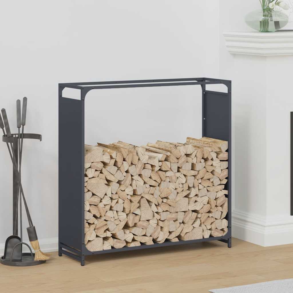 Vidaxl brandhoutrek 90x28x90 cm koudgewalst staal antracietkleurig