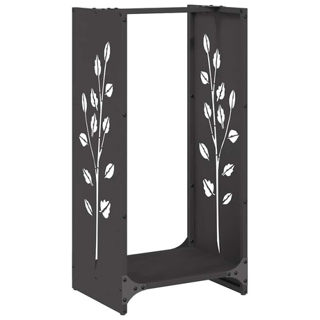 Vidaxl brandhoutrek 40x30x80 cm koudgewalst staal zwart