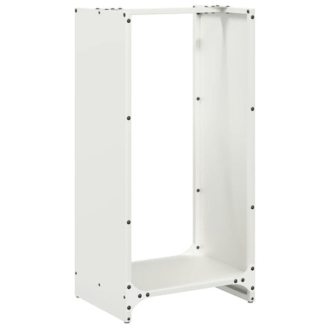 Vidaxl brandhoutrek 40x30x80 cm koudgewalst staal wit