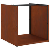 Vidaxl brandhoutrek 40x40x40 cm weervast staal