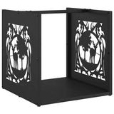 Vidaxl brandhoutrek 40x40x40 cm koudgewalst staal zwart