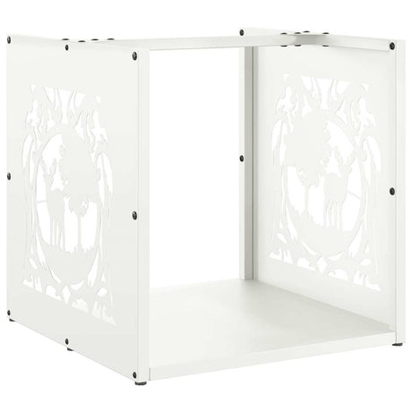 Vidaxl brandhoutrek 40x40x40 cm koudgewalst staal wit