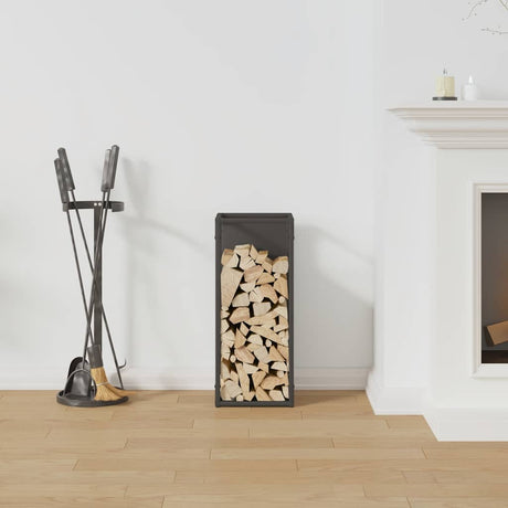 Vidaxl brandhoutrek 25x25x60 cm koudgewalst staal zwart