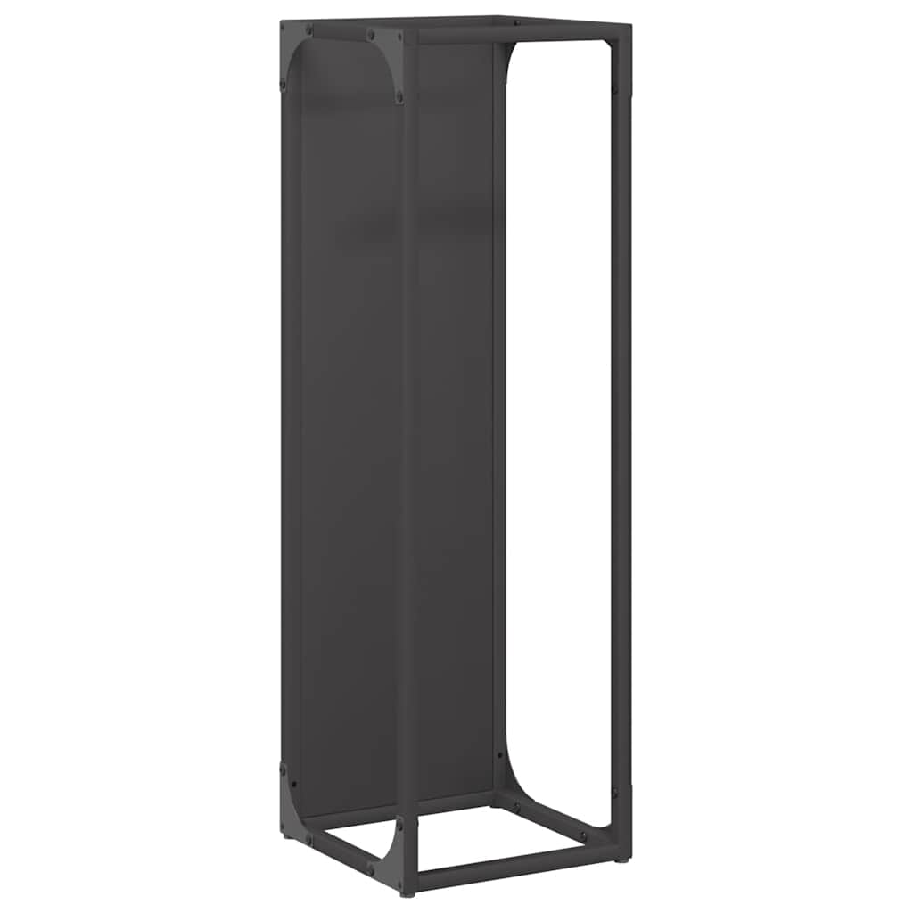 Vidaxl brandhoutrek 25x25x80 cm koudgewalst staal zwart
