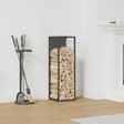 Vidaxl brandhoutrek 25x25x80 cm koudgewalst staal zwart