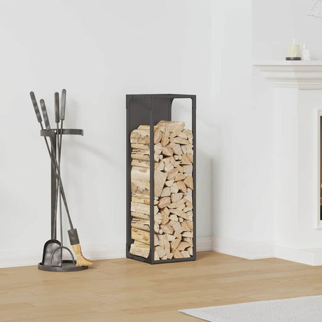 Vidaxl brandhoutrek 25x25x80 cm koudgewalst staal zwart