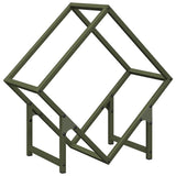 Vidaxl brandhoutrek 50x25x50 cm koudgewalst staal olijfgroen