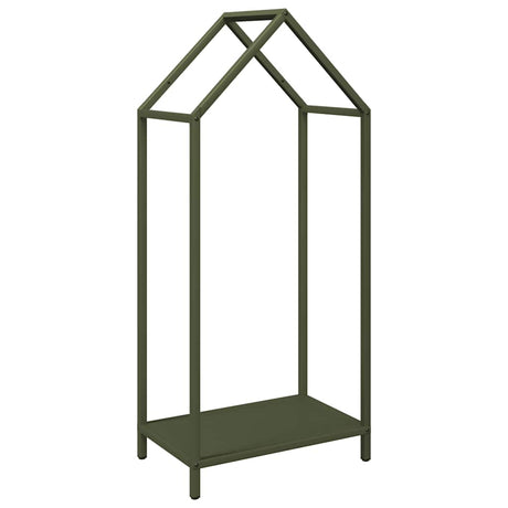 Vidaxl brandhoutrek 40x25x90 cm koudgewalst staal olijfgroen