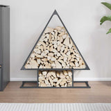 Vidaxl brandhoutrek 80x25x90 cm koudgewalst staal antracietkleurig