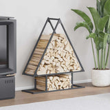 Vidaxl brandhoutrek 80x25x90 cm koudgewalst staal antracietkleurig