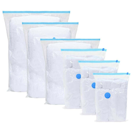 Vidaxl opslagzakken met opslag 10 pcs transparant en blauw 70 x 50 cm