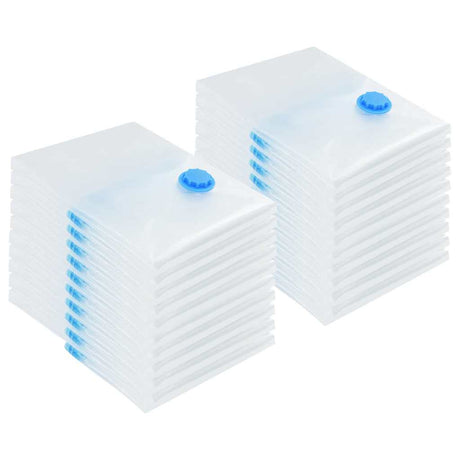 Vidaxl opslagzakken met opslag 20 pcs transparant en blauw 70 x 50 cm