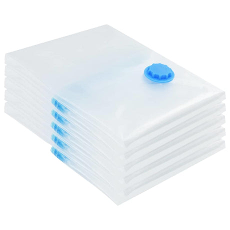 Vidaxl opslagzakken met opslag 5 pcs transparant en blauw 80 x 60 cm