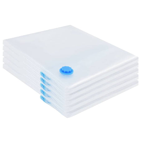 Vidaxl opslagzakken met opslag 5 pcs transparant en blauw 120 x 70 cm