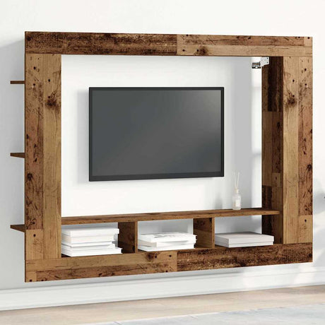 Vidaxl tv-kast 152 x 22 x 113 cm oud hout bewerkt hout