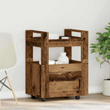 Vidaxl keuken trolley oud hout 60 x 45 x 80 cm bewerkt hout
