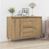 Vidaxl dressoir artisan eiken 101,5 x 35 x 70 cm bewerkt hout