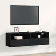 Vidaxl tv wandkast 100 x 30 x 30 cm zwart eiken bewerkt hout