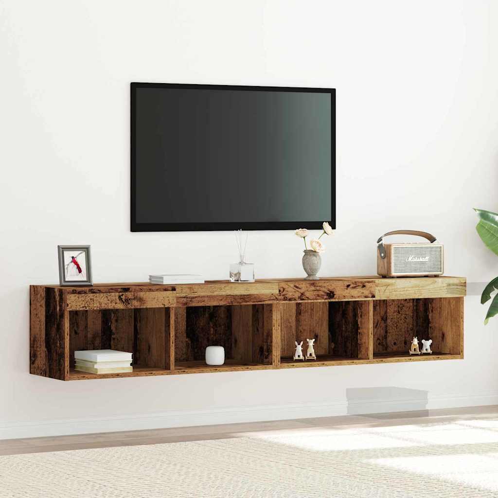 Vidaxl tv-meubelset 2 st oud hout bewerkt hout