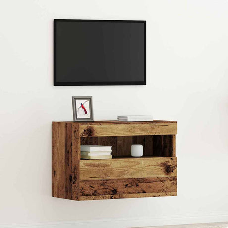 Vidaxl tv wandkast 60 x 30 x 40 cm oud hout bewerkt hout