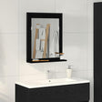 Vidaxl spiegel zwart eiken 50 x 12 x 60 cm glas en engineered hout