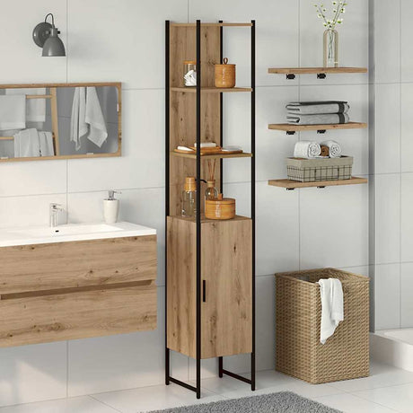 Vidaxl badkamerkast artisanaal eikenkleurig 33 x 33 x 185,5 cm