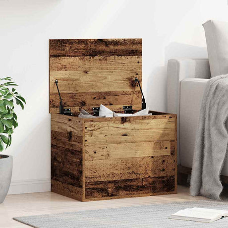 Vidaxl opslagdoos oud hout 60 x 42 x 46 cm bewerkt hout