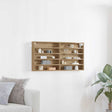 Vidaxl vitrinekast muurmontage artisan eiken 100 x 8,5 x 50 cm