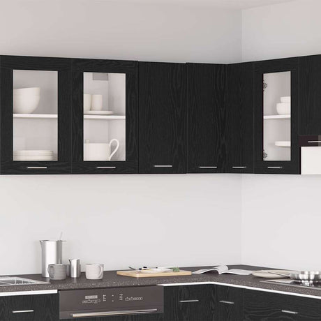 Vidaxl hangkast zwart eikenkleurig 30x31x60 cm bewerkt hout