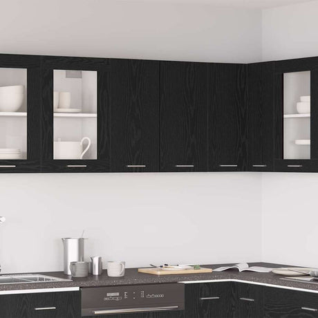 Vidaxl hangkast lyon zwart eiken 60 x 31 x 60 cm bewerkt hout