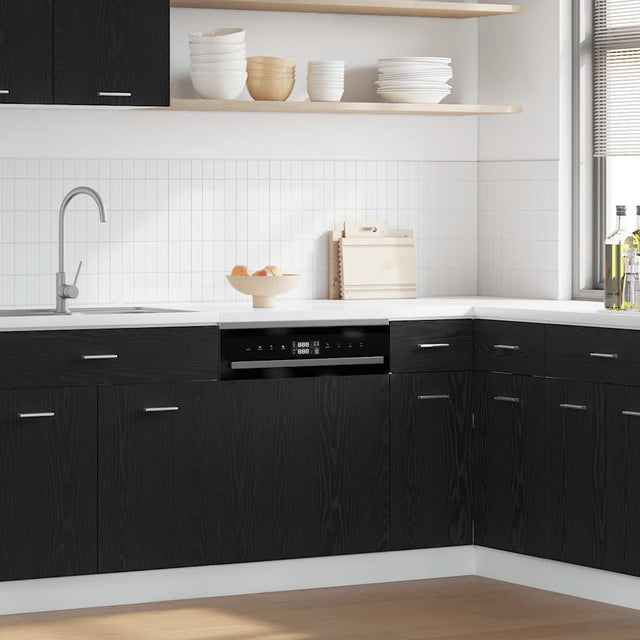 Vidaxl vaatwasserpaneel lyon 60x1,5x67 cm bewerkt hout zwart eiken