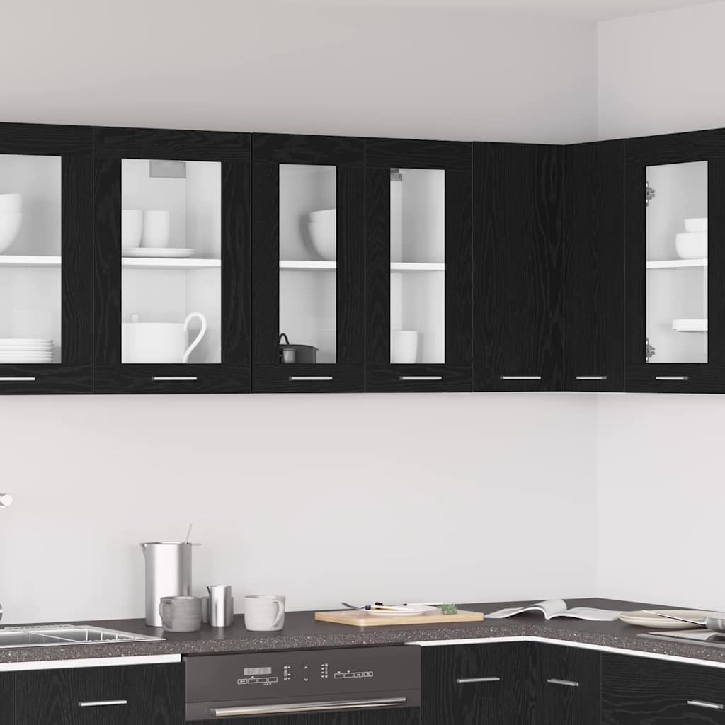 Vidaxl hangkast zwart eiken 60 x 31 x 60 cm bewerkt hout