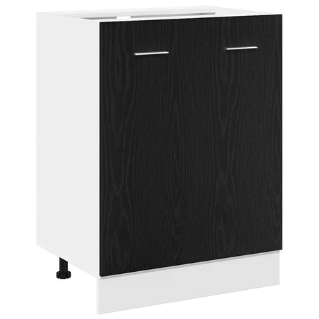 Vidaxl onderkast zwart eik 60x46x81,5 cm bewerkt hout