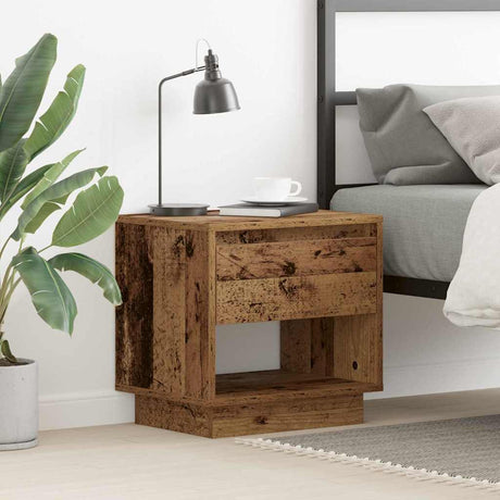 Vidaxl nachtkastje oudhout 45 x 34 x 44 cm bewerkt hout