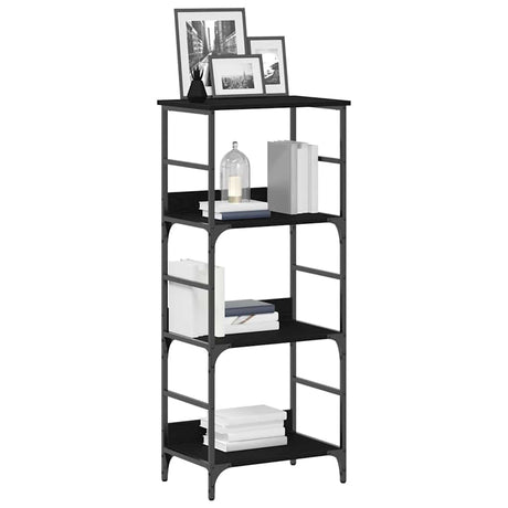 Vidaxl boekenkast 3-laags 50 x 33 x 117,5 cm bewerkt hout zwart eiken