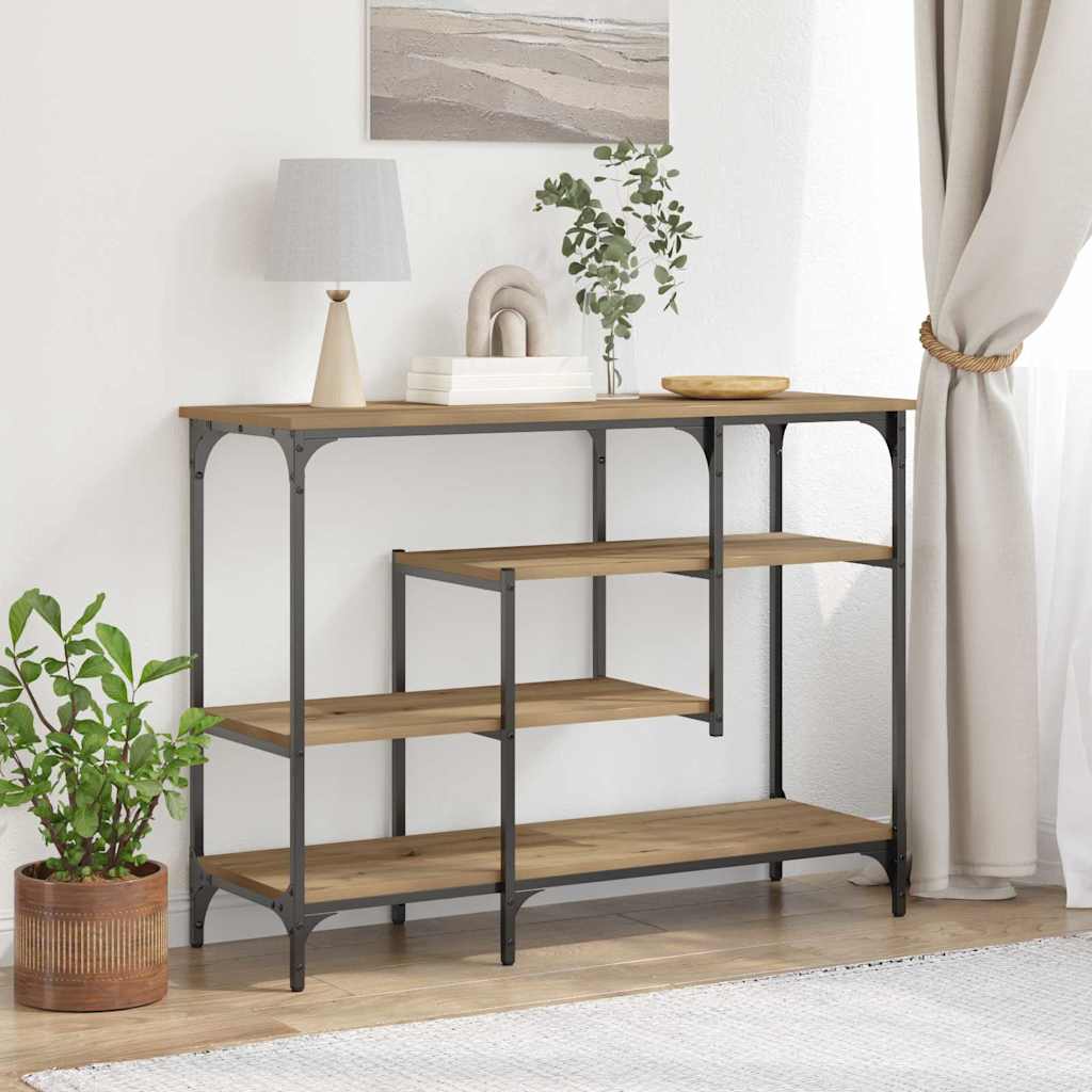 Vidaxl console tafel artisanaal eikenkleurig 100 x 35 x 75 cm