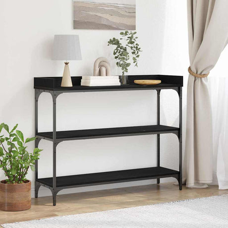 Vidaxl console tafel zwart eiken 100 x 30 x 80 cm
